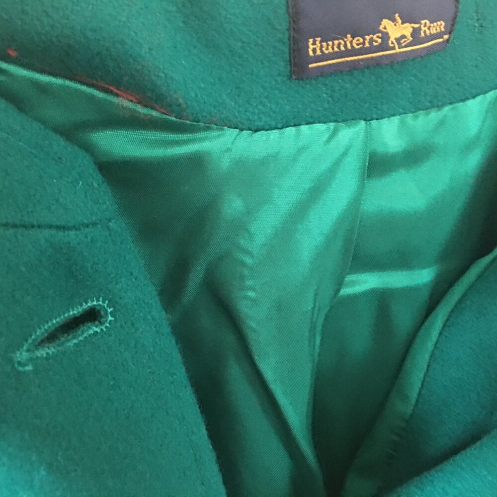 Hunters Run Forest Green Wool Blend Women's Coat - Made in the USA. Size Medium. - Picture 13 of 14